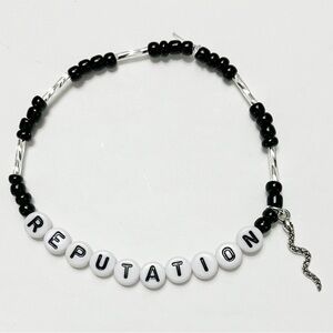 Taylor Swift Eras Tour Friendship Bracelet Reputation with Snake Charm